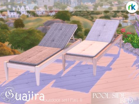 Sims 4 Pool Accessories, Sims 4 Pool Cc, Sims 4 Pool, Mod Pool, Best Patio Umbrella, Pool Floaties, Side Bed, Cool Swimming Pools, Pool Chairs