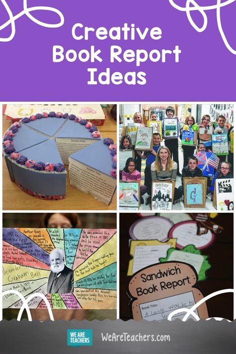 30 Creative Book Report Ideas for Every Grade and Subject Book Celebration Ideas, Book Review Project Ideas, Book Report Ideas, Creative Book Report, Relief Teaching Ideas, Book Report Projects, Summer Worksheets, Book Reviews For Kids, Reading Projects