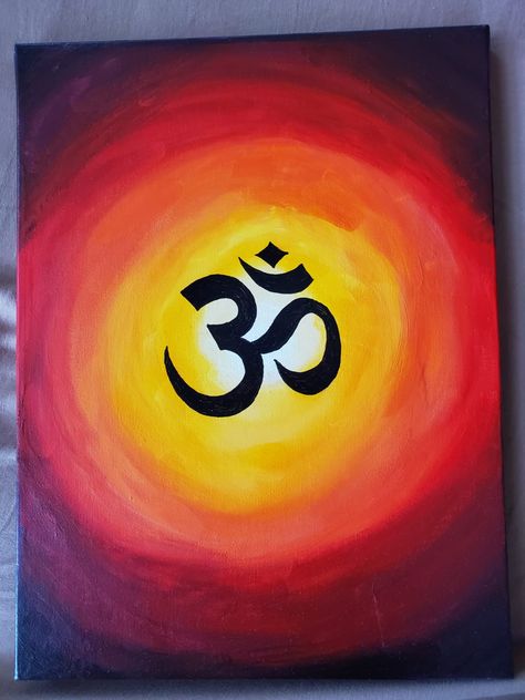 Try this painting and show me your art 🎨 🕉 #om #acryliccolor #om #canvaspainting #acryliccolors #ompainting #art #artlove #createlove #createpeace Om Painting On Canvas, Spiritual Easy Painting, Om Acrylic Painting, Om Canvas Painting, Easy Spiritual Paintings For Beginners, Om Painting Canvases, Spiritual Art Painting Easy, Spiritual Painting Ideas On Canvas, Spiritual Art Easy