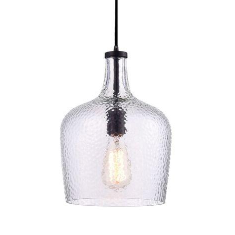 Williston Forge Scruggs 1 - Light Single Dome Pendant & Reviews | Wayfair Large Glass Pendant Light, Large Glass Pendant, Austin Design, Globe Pendant, Glass Texture, Glass Pendant Light, Pendant Chandelier, One Light, Glass Pendant