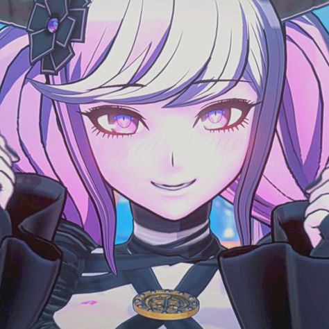 Shinigami Rain Code Pfp, Shinigami Rain Code, Rain Code Fanart, Pink Danganronpa, Riruka Dokugamine Gif, Rain Code, Spike Chunsoft, Aesthetic Grunge Outfit, Silly Games