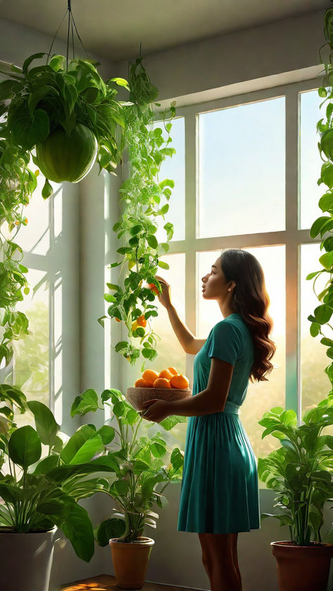 Growing Fruits Indoors Growing Produce Indoors, Fruits And Vegetables You Can Grow Indoors, Indoor Gardening With Grow Lights, Indoor Fruit Plants, Fruit And Vegetable Growing Seasons, Indoor Vegetable Garden Grow Light, Mini Orchard, Indoor Gardening Ideas, Windowsill Herb Garden