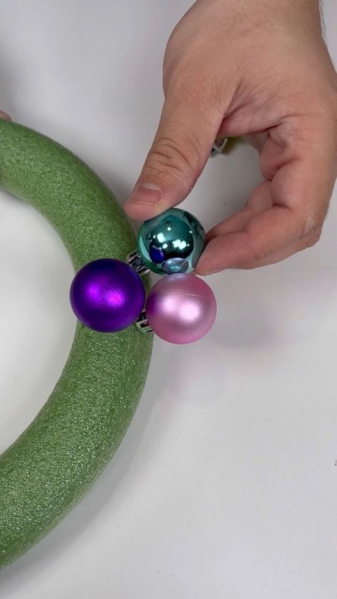 Grab some mini ornaments for this adorable holiday wreath! ✨ #diy #decor #holiday #ornament #wreath Hobby Lobby | Nick's Seasonal Décor | Nick's Seasonal Décor · Original audio | Reels Hobby Lobby Diy Christmas, Mini Ornaments, Wreath Diy, Holiday Wreath, Holiday Ornament, Holiday Wreaths, Ornament Wreath, Hobby Lobby, Door Hangers