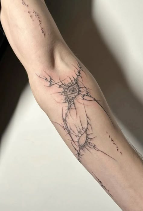 Moving On Tattoos, Eyeball Tattoo, Unique Tattoos For Men, Inner Forearm Tattoo, Simple Tattoos For Guys, Grunge Tattoo, Funky Tattoos, Sigil Tattoo, 1 Tattoo