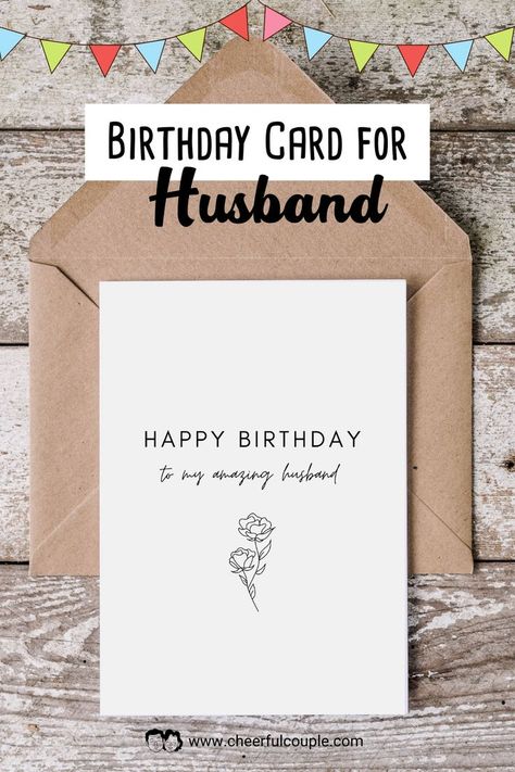 Simple image of Free Printable Birthday Card for Your Amazing Husband Handmade Birthday Cards For Husband Diy, Husband Birthday Cards Handmade, Happy Birthday Card For Husband Handmade, Handmade Birthday Card For Husband, Handmade Birthday Cards For Husband Cricut, Husband Birthday Card Handmade, Diy Birthday Cards For Husband, Underwater Resort, Handmade Greeting Card For Husband Birthday