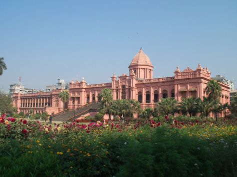 Location: AHSAN MANJIL, THE PINK PALACE Bangladeshi Architecture, Bangladesh Architecture, Bangladeshi Aesthetic, Ahsan Manzil, Desi Architecture, Old Dhaka, The Pink Palace, Dhaka City, Classical Building