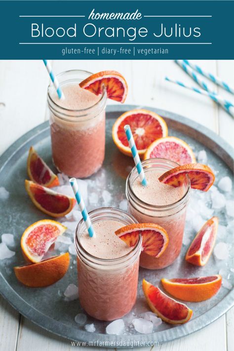 Blood Orange Julius (copycat), blood orange, drink, copycat recipe, gluten-free, dairy-free, sugar-free, Trim Healthy Mama, orange, vanilla Blood Orange Drink, Peanut Butter Easter Eggs, Cream Of Asparagus Soup, Orange Drink, Creamed Asparagus, Strawberry Parfait, Butter Mints, Orange Julius, Gluten Free Biscuits