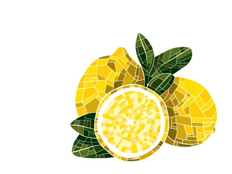 Lemon Mosaic Pattern, Mosaic Vegetables, Glass Mosaic Art Ideas, Lemon Mosaic, Fruit Mosaic, Lemon Diy, Easy Mosaic, Mosaic Tray, Lemon Design