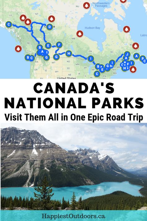 This epic road trip across Canada visits all of Canada's National Parks. Drive across Canada stopping in every single Canadian National Park, plus all the major cities and provincial capitals. How to visit all the National Parks in Canada. #Canada #NationalParks #roadtrip #CanadianNationalParks #NationalParksinCanada #NationalParksCanada #CanadaNationalParks #Canadaroadtrip #driveacrossCanada Canadian National Parks, National Parks Road Trip, Canadian Road Trip, Usa Roadtrip, Canada National Parks, Canada Travel Guide, Canadian Travel, Canada Road Trip, National Park Road Trip