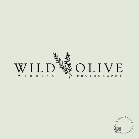 Simplistic Logo, Feminine Logos, Olive Wedding, Wild Olive, Professional Branding, Feminine Logo, Graphic Design Studio, Company Website, Wedding Logos