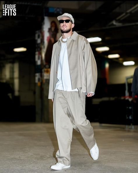 Devin Booker Style, Booker Outfits, Devin Booker Outfits, Men Styling, Nba Drip, Styling Outfits, Coaches Jacket, Devin Booker, Book Style