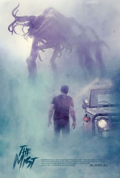 The Mist by Colm Geoghegan The Mist Poster, The Mist Creatures, The Mist Movie, Skeleton Creature, Book Vs Movie, Folio Ideas, Alt Posters, Movie Synopsis, Stephen King Movies