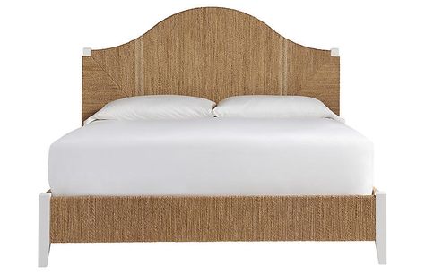 Asbury Bed, Natural/White | One Kings Lane Universal Furniture Bedroom, Brown Bed Frame, Bed Frame Sizes, Inviting Bedroom, Rattan Bed, Beach Bedding, Bed Queen, Queen Panel Beds, Bedroom Panel