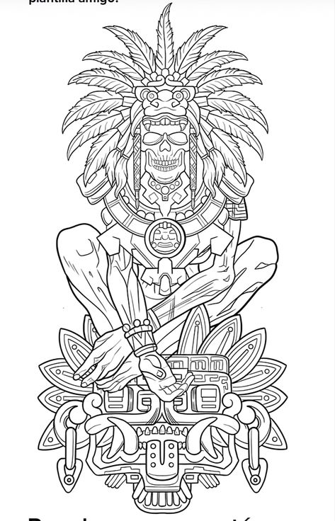 Aztec Warrior Tattoo, Aztec Tattoos Sleeve, Aztec Drawing, Aztec Artwork, Mayan Tattoos, Aztec Tattoos, Mexican Art Tattoos, Aztec Tattoo Designs, Armband Tattoos