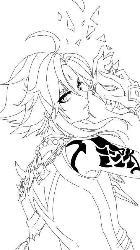 Anime Lineart, Fairy Tail Art, Drawing Stencils, Cute Doodle Art, Outline Drawings, Art Drawings Sketches Creative, Guy Drawing, Anime Poses Reference, Anime Sketch