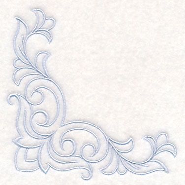 Filigree Corner Design, Corner Embroidery Designs, Filigree Embroidery, Corner Embroidery, Pola Bordir, Motifs Perler, Floral Embroidery Patterns, Border Embroidery Designs, Corner Design