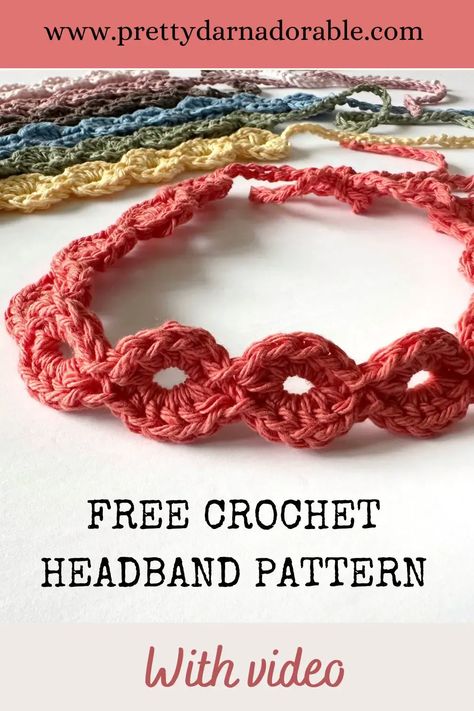 Get ready for summer with this fast and easy crochet headband pattern, fits all sizes from baby to adult and easy to customize. This fast and easy-to-follow pattern allows you to create a lightweight and breathable headband to match any outfit. Perfect for last-minute gifts, craft fairs, and party favours, it’s a great way to use up scrap yarn and create a variety of headbands in front of the TV. Crochet Headband With Hair Tie Pattern Free, Crochet Headband With Hair Tie, Light Weight Yarn Crochet Patterns, Crochet Tie Headband, Crochet Hair Bands, Jane Lewis, Crochet Headwear, Crochet Headband Tutorial, Easy Crochet Headbands