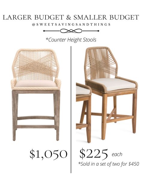 Rope Counter Stool, Neutral Counter Stools, Lillian August Counter Stools, Coastal Counter Stools, Countertop Stools, Seagrass Bar Stools, Coastal Bar Stools, Condo Room, Rattan Counter Stools