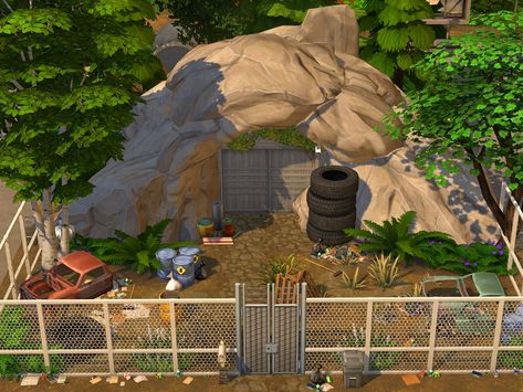 Sims 4 Underground Bunker, Sims 4 Bunker, Sims 4 Poor Cc, Sims Apocalypse, Apocalypse House, Sims Design, Ts4 Builds, Bunker Home, Sims Lookbook