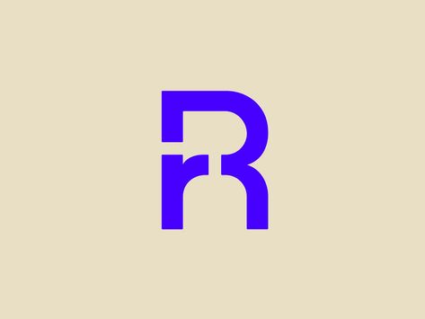 Letter R Logo / Purple Logo / Monogram Logo / Development Logo / Resonator... Logo With R, R A Logo, R Logo Design, R Letter Logo, Rr Logo, Rocket Racoon, Modern Minimalist Aesthetic, Logo Development, Development Logo