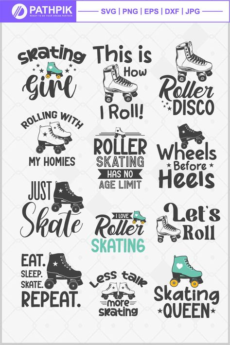 Roller Skating Decorations, Roller Skate Quotes, Roller Derby Quotes, Roller Skate Design Ideas, Roller Skating Quotes, Lego Doodle, Rollerskate Tattoo, Roller Skating Illustration, Skater Quotes