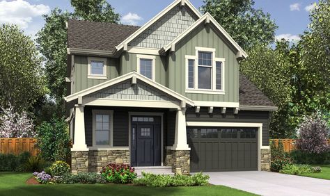 This has a lot of promise too, and lots of width to work with to up the sq ft Craftsman Floor Plans, Bungalow Floor Plans, Exterior House Color, Bungalow Homes, Craftsman Exterior, Bungalow House Plans, Craftsman Style Homes, Craftsman Style House Plans, Craftsman House Plan