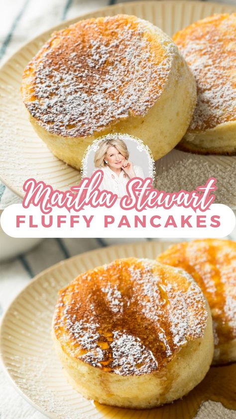 Martha Stewart​ Fluffy Pancakes Stand Mixer Breakfast Recipes, Best Buttermilk Pancake Recipe, Pancake Recipe Martha Stewart, Martha Stewart Pancakes, Yummy Pancake Recipe, Buttermilk Pancakes Fluffy, Pancake Recipe Buttermilk, Martha Stewart Recipes, Seltzer Water