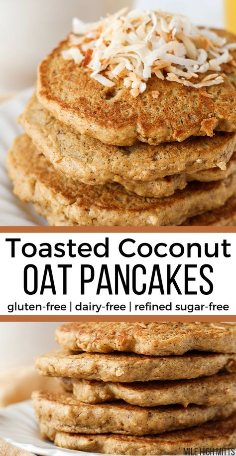 Dairy Free Healthy Recipes, Low Carb Vegan Breakfast, Healthy Recipes Clean Eating, Gluten Free Dairy Free Breakfast, Glutenfri Baking, Recipes Clean Eating, Coconut Pancakes, Fun Breakfast, Healthy Recipes Clean