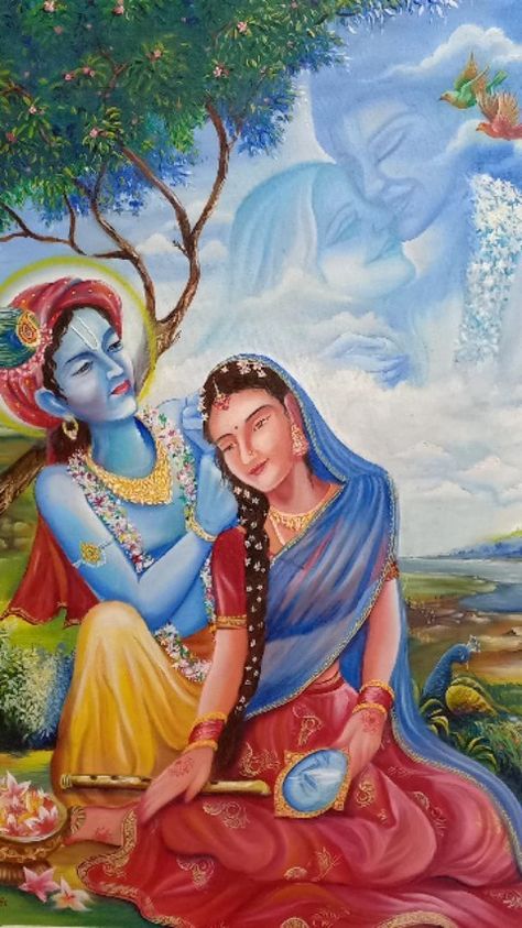 Radha Krishna Aesthetic, Radhakrishna Painting, Krishna Aesthetic, Krishna Avatar, Radhe Krishna Wallpapers, Shree Krishna Wallpapers, Sri Radha, Sanatana Dharma, Sweet Lord