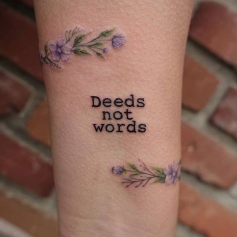 Narc Survivor Tattoo, Deeds Not Words Tattoo, Suffragette Tattoo, Tattoos For Abused Women, Feminist Tattoos, Deeds Not Words, Survivor Tattoo, Feminist Tattoo, Piercing Inspo