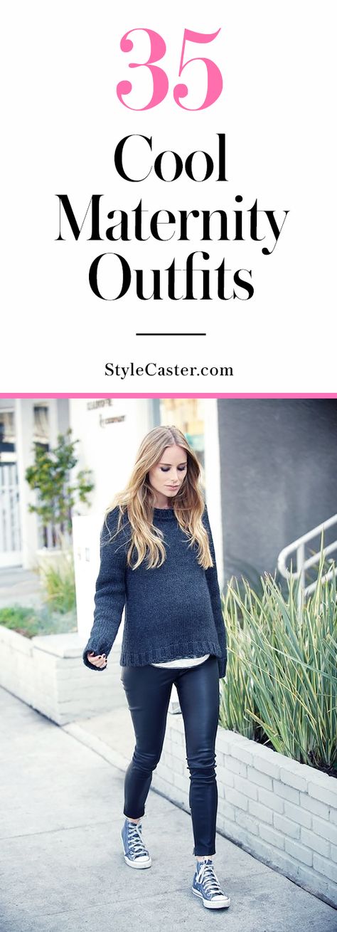 Pregnant Street Style: 35 cool maternity outfit ideas that prove you can dress the bump in style @stylecaster Pants Maternity Outfit, Cool Maternity Outfits, Dress The Bump, Pregnant Street Style, Pregnant Outfit, Pregnant Style, Baby Bump Style, Maternity Outfit, Pumping Moms