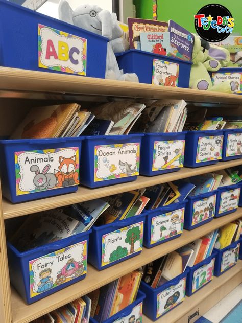 Tips for setting up a classroom library that's inviting, cozy, and fun to read in. This post talks about how to organize your library with book bin labels, helping students make independent book baggies, have kids shop for books, and having a grand opening for your library! Includes a freebie with a book-shopping schedule, and book labels. #tejedastots #classroomlibrary School Library Activities, Setting Up A Classroom, School Library Bulletin Boards, 1st Grade Books, Classroom Library Labels, Kindergarten Library, Kindergarten Organization, Kids Preschool Learning, Classroom Library Organization