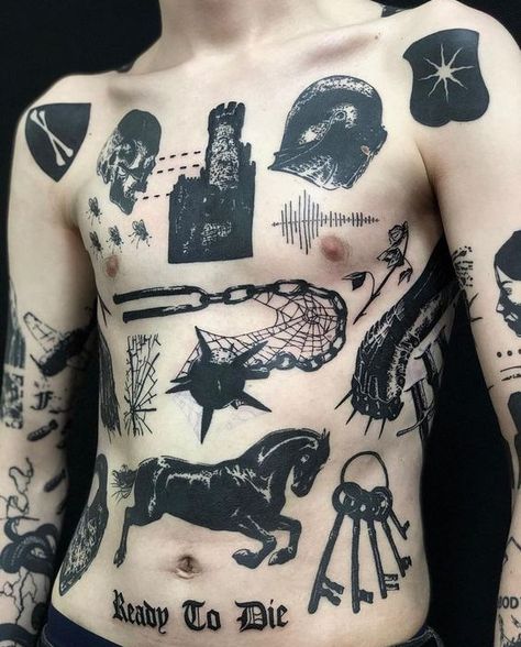 Tato Flash, Russian Tattoo, Medieval Tattoo, Man Tattoo, Torso Tattoos, Men Tattoos, 4 Tattoo, Badass Tattoos, Grunge Goth