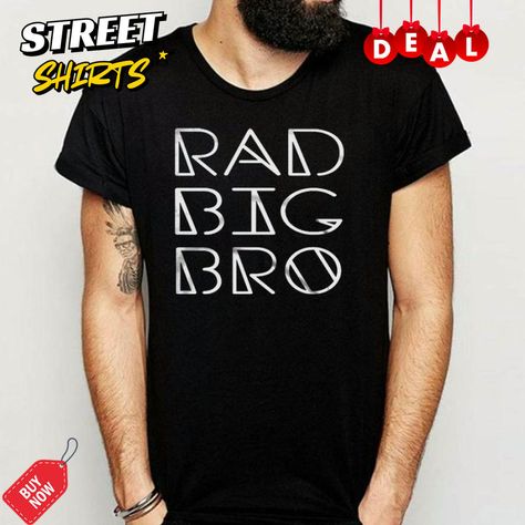 Rad Big Bro Rad Big Brother Brother Big Brother Trendy Kids Onesie Sibling New Big Brother Men'S T Shirt Streetshirts. Elevate your fashion game with our exquisite shirt. Meticulously crafted from premium materials, it seamlessly fuses style and comfort. Be it a formal occasion or a laid-back gathering, this versatile shirt is your ideal choice. Its timeless design exudes sophistication and effortlessly complements any ensemble. Step into the spotlight and redefine your fashion quotient with this shirt. #big brother #big bro #Shirt #Streetshirts