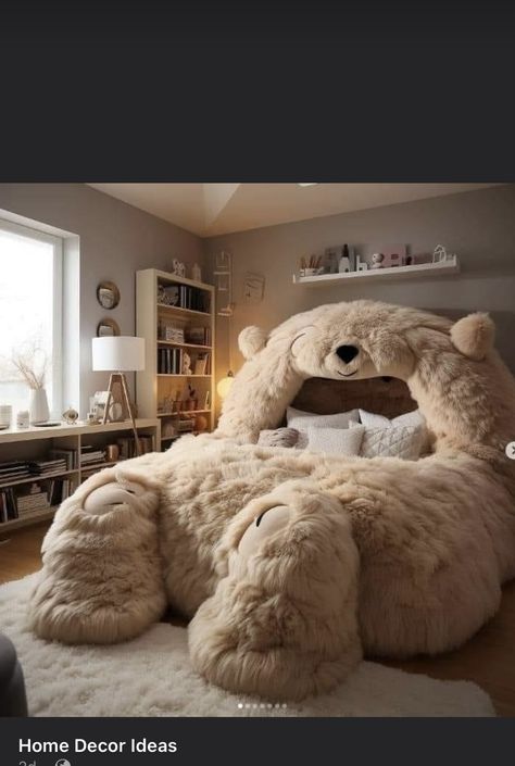 Bear Bed, Dream Bedroom Inspiration, Interior Design Minimalist, Fantasy Furniture, Cute Bedroom Decor, Dream House Rooms, Cozy Room Decor, Dream Room Inspiration, Room Makeover Bedroom