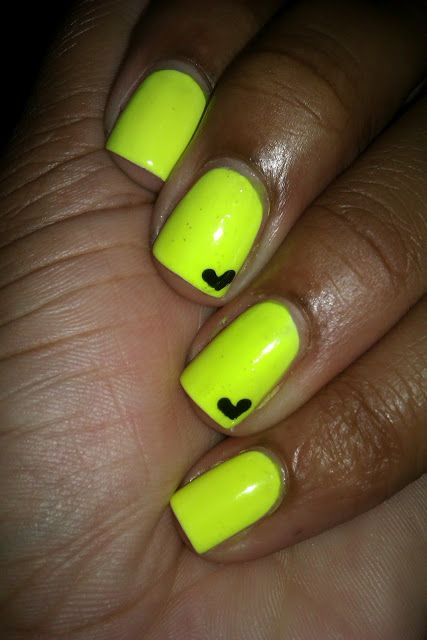 neon nail designs | Celtic Sun, neon yellow, hearts, nail art, nail design, mani Heart Toe Nails, Celtic Sun, Neon Yellow Nails, Nail Picking, Fingernail Art, Yellow Hearts, Neon Nail Designs, Beachy Nails, Yellow Nail Art