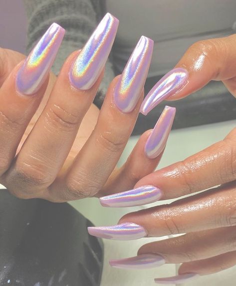 Holographic Nail Designs, Nagellack Trends, Pointy Nails, Disney Nails, Holographic Nails, Coffin Nails Designs, Pretty Acrylic Nails, Short Acrylic Nails, Nail Designs Summer