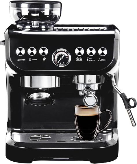 Coffee Maker With Grinder, Coffee Maker Machine, Cappuccino Machine, Milk Foam, Bar Coffee, Espresso Maker, Espresso Machines, Milk Frother, Coffee Latte