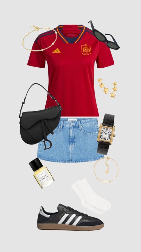 It Girl Aesthetic, Football Jersey Outfit, Football Fashion, Casual Tees, Easy Trendy Outfits, Baseball Game, Football Outfits, Home Run, Causual Outfits