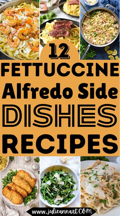 Fettuccine Alfredo Side Dishes Ideas Chicken Alfredo Sides Dishes, Sides For Chicken Alfredo Pasta, Fettucini Alfredo With Veggies, What To Serve With Fettuccine Alfredo, Sides For Chicken Alfredo, Alfredo Vegetables, Side Dishes Ideas, Fettuccine Alfredo Sauce, Dishes Ideas