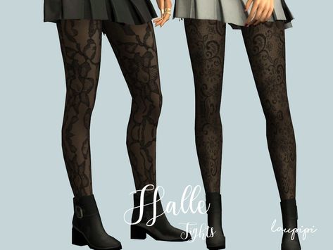 The Sims Resource - Halle Tights Sock Leggings, Cute Tights, Lace Stockings, Preppy Girls, Cute Surprises, Cute Stockings, Sassy Outfit, Sims4 Clothes, Lace Tights