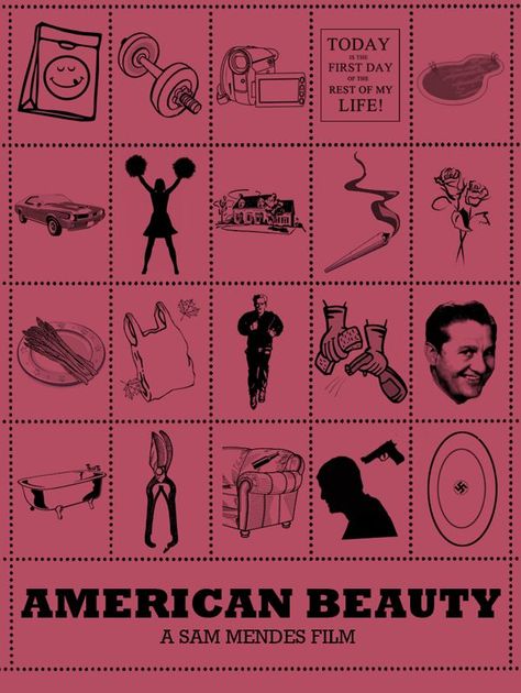 American Beauty Poster, American Beauty Movie, Alternative Posters, Beauty Movie, Movie Tattoo, Movies Posters, Cinema Art, Beauty Posters, Emily Rose