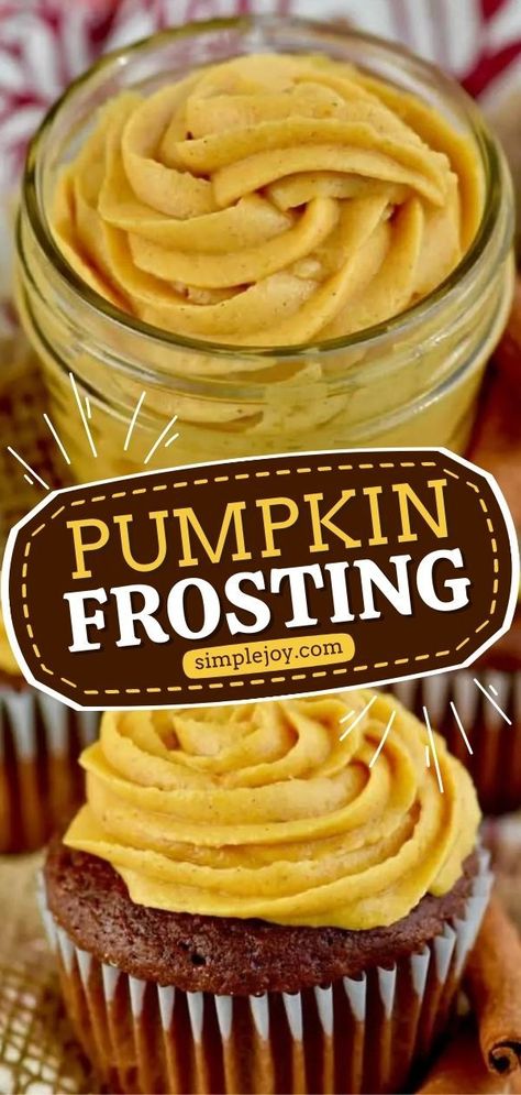 Make every Thanksgiving dessert taste extra special with this simple frosting recipe! This is one of the best pumpkin desserts out there that has such a perfect pumpkin flavor, and would be amazing on a million different things! Everyone will love it! Pumpkin Spice Frosting Recipes, Pumpkin Cream Cheese Frosting, Pumpkin Icing Recipe, Pumpkin Frosting Recipe, Icing Pumpkins, Pumpkin Icing, Verjaarsdag Koeke, Pumpkin Frosting, Simple Frosting