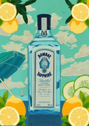 Charred Lemon, Character Relationships, Gin Brands, Bombay Sapphire, London Dry Gin, Strong Character, Storyboard Artist, Lemon Wedge, Dry Gin