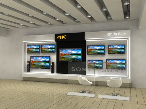 Electronic Showroom Interior Design, Toko Hp, Apple Store Interior, Electronics Store Design, Room Ac, Stand Modular, Mobile Shop Design, Shop Counter Design, Store Plan