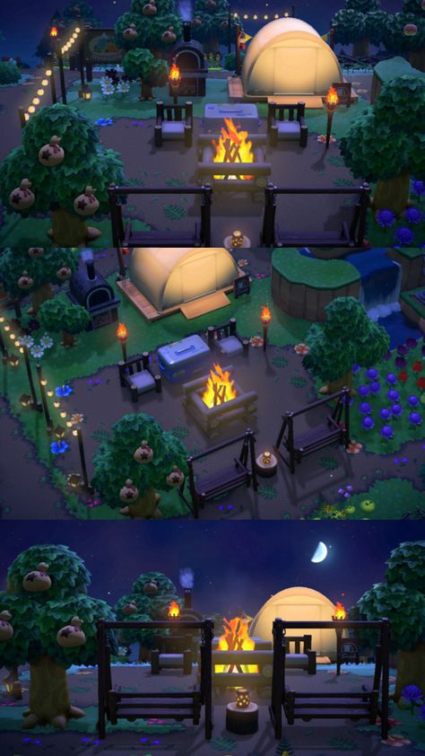 Acnh campsite inspo island ideas witchy over grown forest Acnh Campsite, Forest Core, New Animal Crossing, Island Ideas, Game Design, Animal Crossing, Forest, Animals, Design