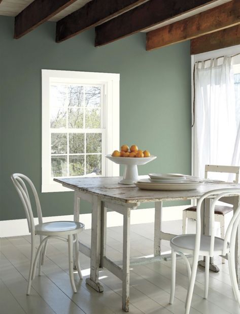 Cushing Green, Benjamin Moore Green, Media Room Paint Colors, Diy Remodeling, Dining Room Paint Colors, Color Combinations Paint, Dining Room Paint, Paint Colors Benjamin Moore, Benjamin Moore Colors