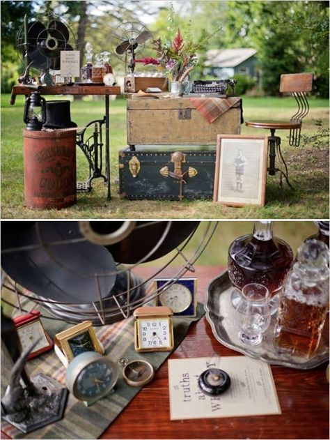 Masculine Party, Vintage Suitcase Wedding, Masculine Wedding, Rose Wedding Dress, Vintage Whiskey, Cottage Wedding, Guest Book Table, Wedding Card Holder, Wedding Elements