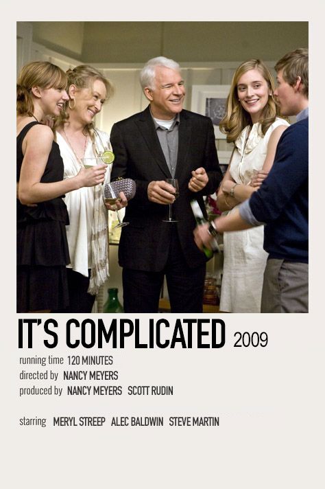 Polaroid Film Poster, Its Complicated Movie, Minimalistic Polaroid Poster, Meryl Streep Movies, Its Complicated, Movies Scenes, Indie Movie Posters, It's Complicated, Film Life