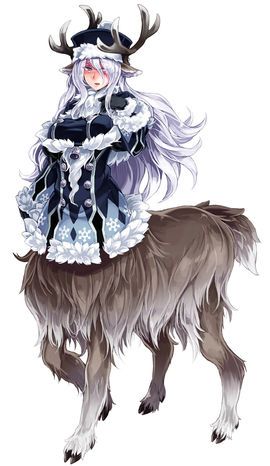 White Horn Anime Centaur, Monster Girl Encyclopedia, Humanoid Creatures, Monster Girls, Anime Monsters, Wow Art, 판타지 아트, Animal Ears, Monster Girl